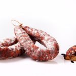 Італійська ковбаса салямі Salsiccia curva dolce (вага кільця 0,315 р - 0,350 р)