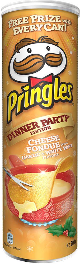Чіпси Сирне Фондю з Часником і Білим Вином Pringles CHEESE FONDUE WITH GARLICK & WHITE WINE 200 г