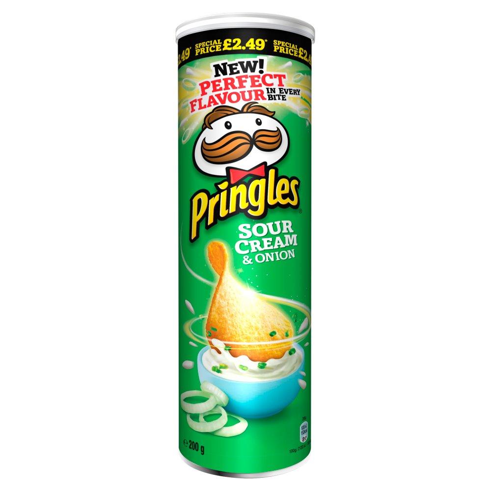 Чипси сметана та зелена цибуля Pringles Sour cream&Conion,200 г