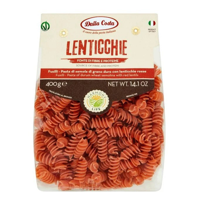 Макарони із сочевицею Dalla Costa 400 г