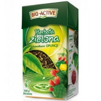 Чай зелений Big Aktiv з кактусом і пелюстками троянди Польща 100 г