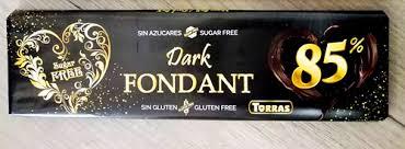 Шоколад без цукру та глютену Dark Fondant 85% Torras Іспанія 250 г