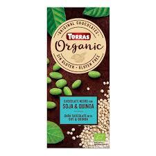 Шоколад чорний без глютену Organic "Соя та кіноа" Soja&Quinoa Torras 100 г Іспанія