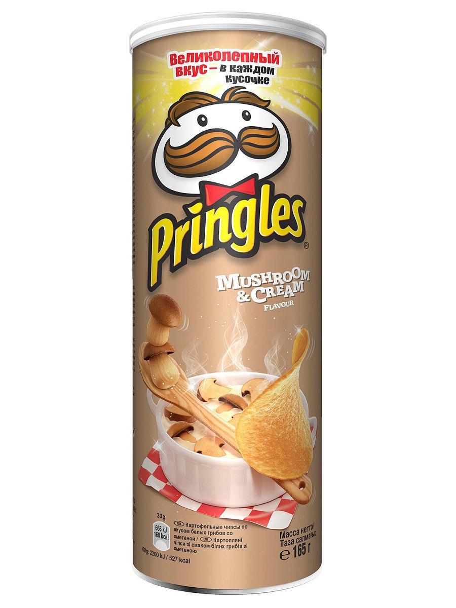 Чіпси з білими грибами у вершковому соусі Pringles Mushroom & Cream 165 г