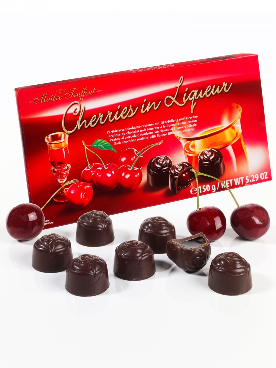 Цукерки шоколадні Вишня в лікері Maitre Truffout Cherries in Liqueur 150 г Австрія