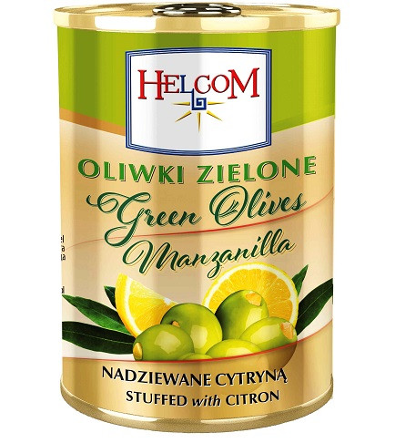 Оливки зелені фаршировані лимоном, Helcom 300 г Польща
