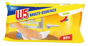 Вологі серветки для прибирання W5 (Лимон) 80 шт Німеччина
