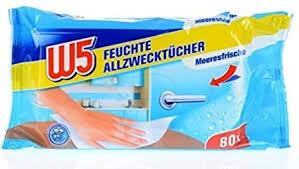 Вологі серветки для прибирання W5 (Морська свіжість) 80 шт Німеччина