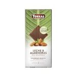 Шоколад молочний без цукру і глютену з мигдалем Torras Stevia 125 г Іспанія