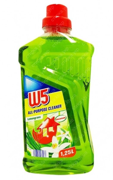 Універсальний миючий засіб для прибирання будинку W5 all purpose cleaner лимон 1250 мл Німеччина
