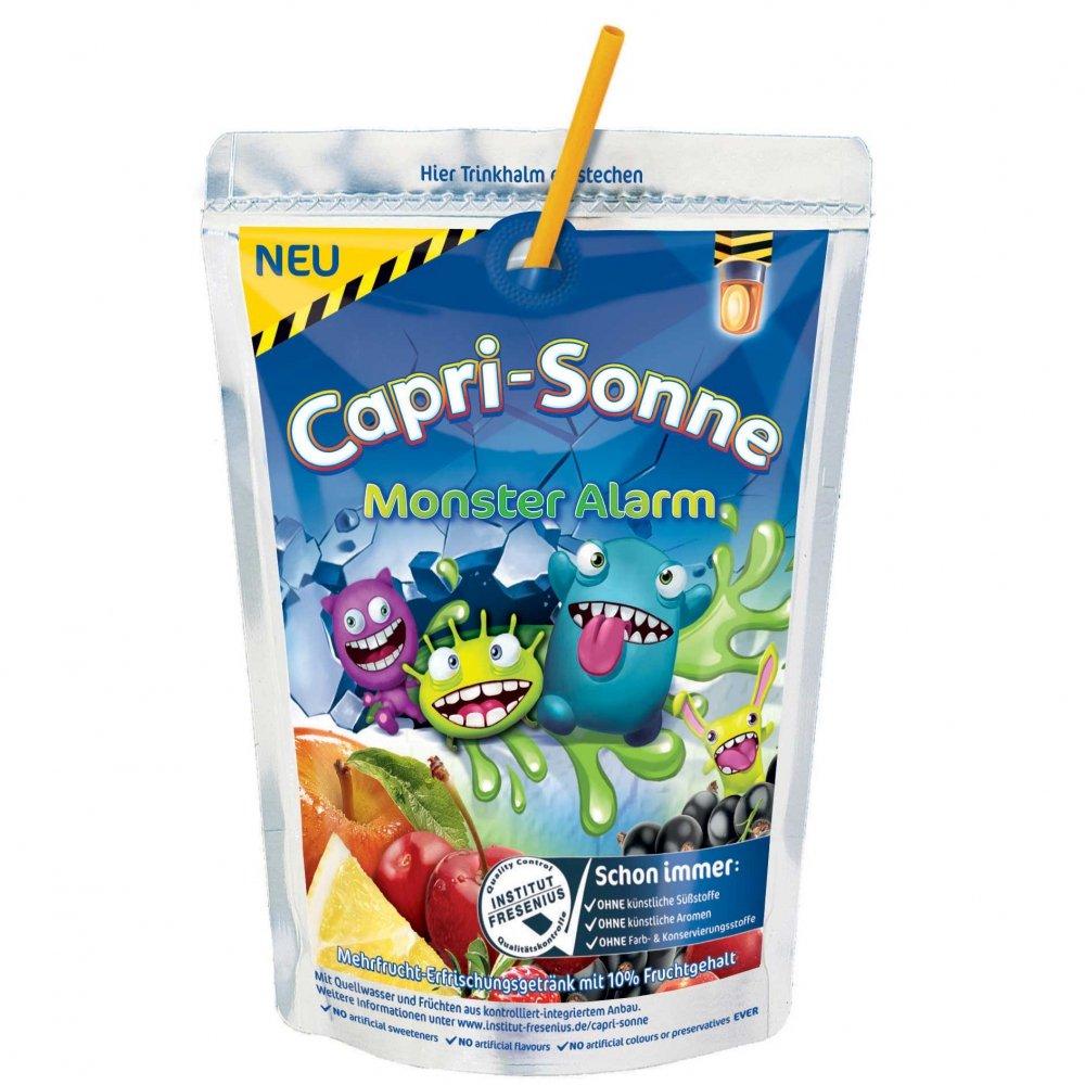 Сік яблуко, вишня, чорна смородина, полуниця Capri-Sun Monster Alarm фруктовий монстр 200 мл Німеччина