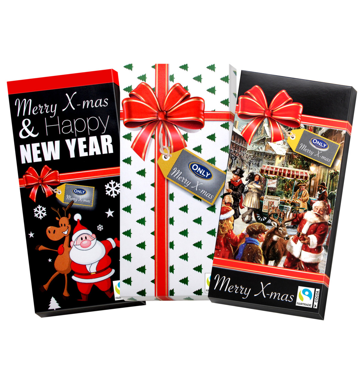 Шоколад Різдвяний Only "MERRY X-MAS & HAPPY NEW YEAR" 3x100 г Австрія