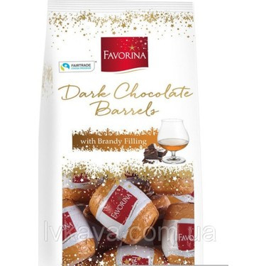 Шоколадні бочки (цукерки з лікером Бренді Favorina Brandy Liqueur 150г Німеччина