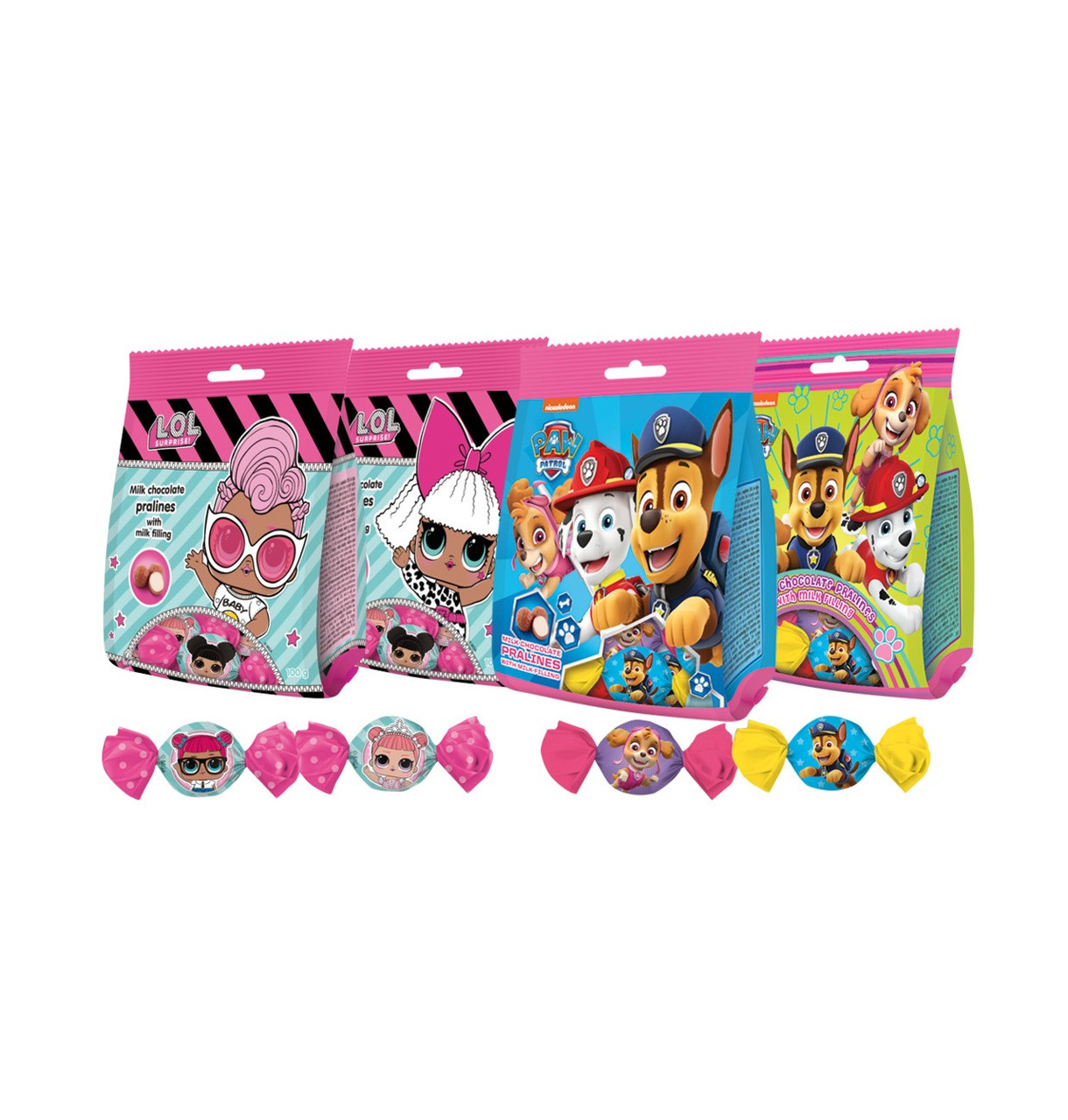 Цукерки шоколадні праліне з молочним кремом L.O.L. 100 г