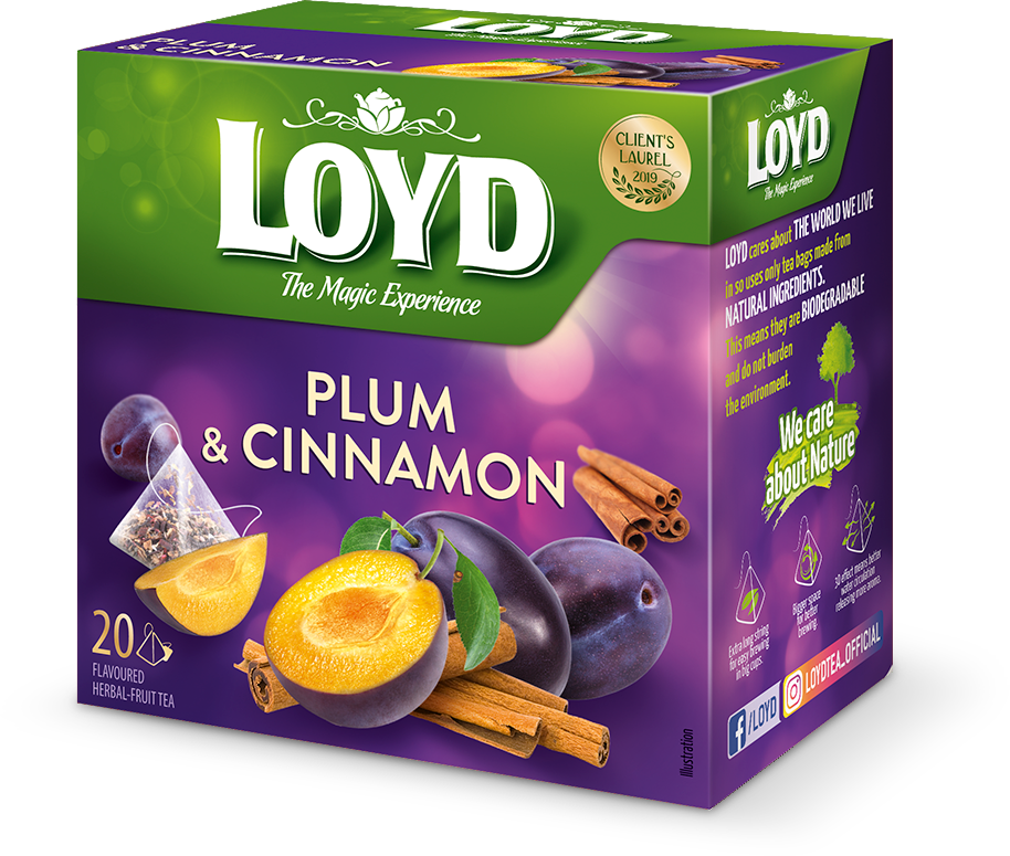 Чай зі зливною та корицею Loyd Plum&Cinnamon 20 пірамідок Польща