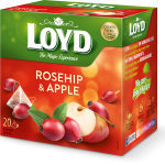 Чай з шипшиною і яблуком Loyd Rosehip& Apple 20 пірамідок (40г) Польща