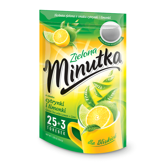 Чай зелений із лимоном і лаймом Minutka 25+3 пакет 36,4г