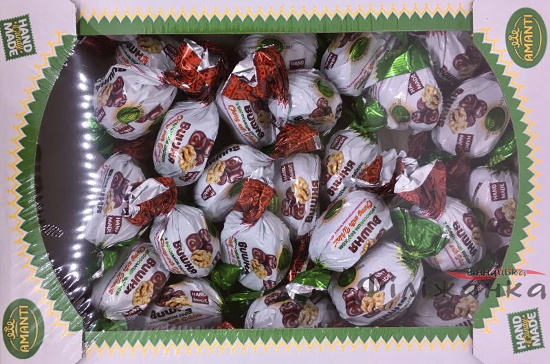Цукерки в шоколаді вишня з волоським горіхом Amanti, Україна 1 кг
