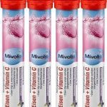 Шипучі вітаміни Mivolis Eisen (залізо) + Vitamin C (Чорна смородина) Німеччина 20 шт