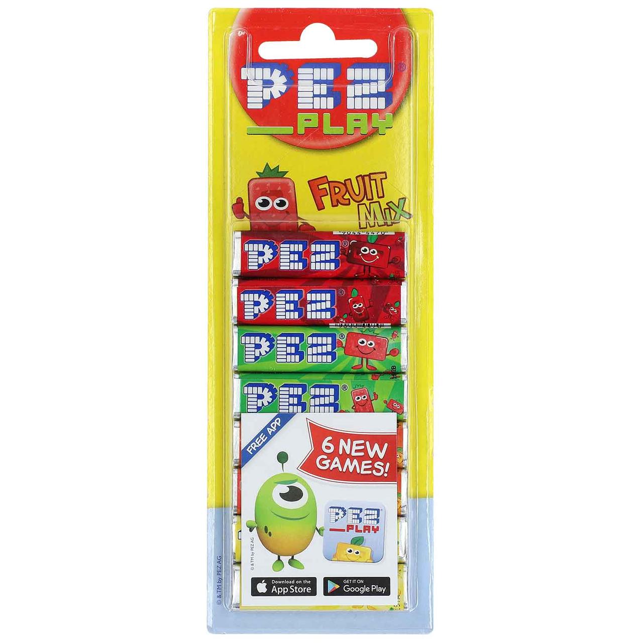 Цукерки PEZ Fruit Mix фруктовий мікс (8х8,5г) 68г