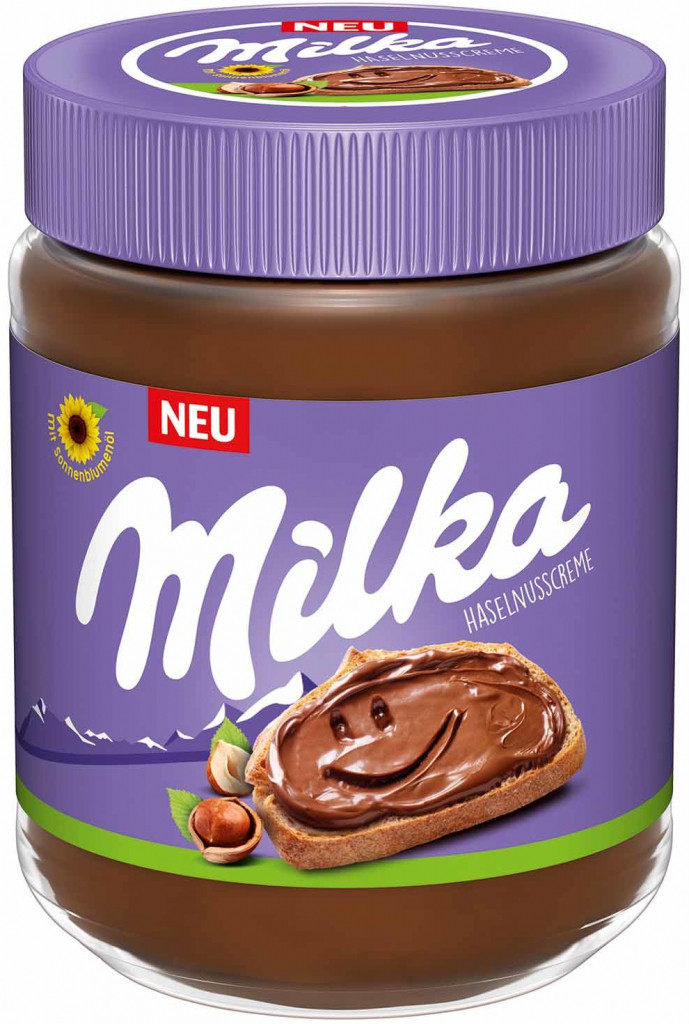 Шоколадна паста (крем) з лісовим горіхом Milka 600 г Швейцарія