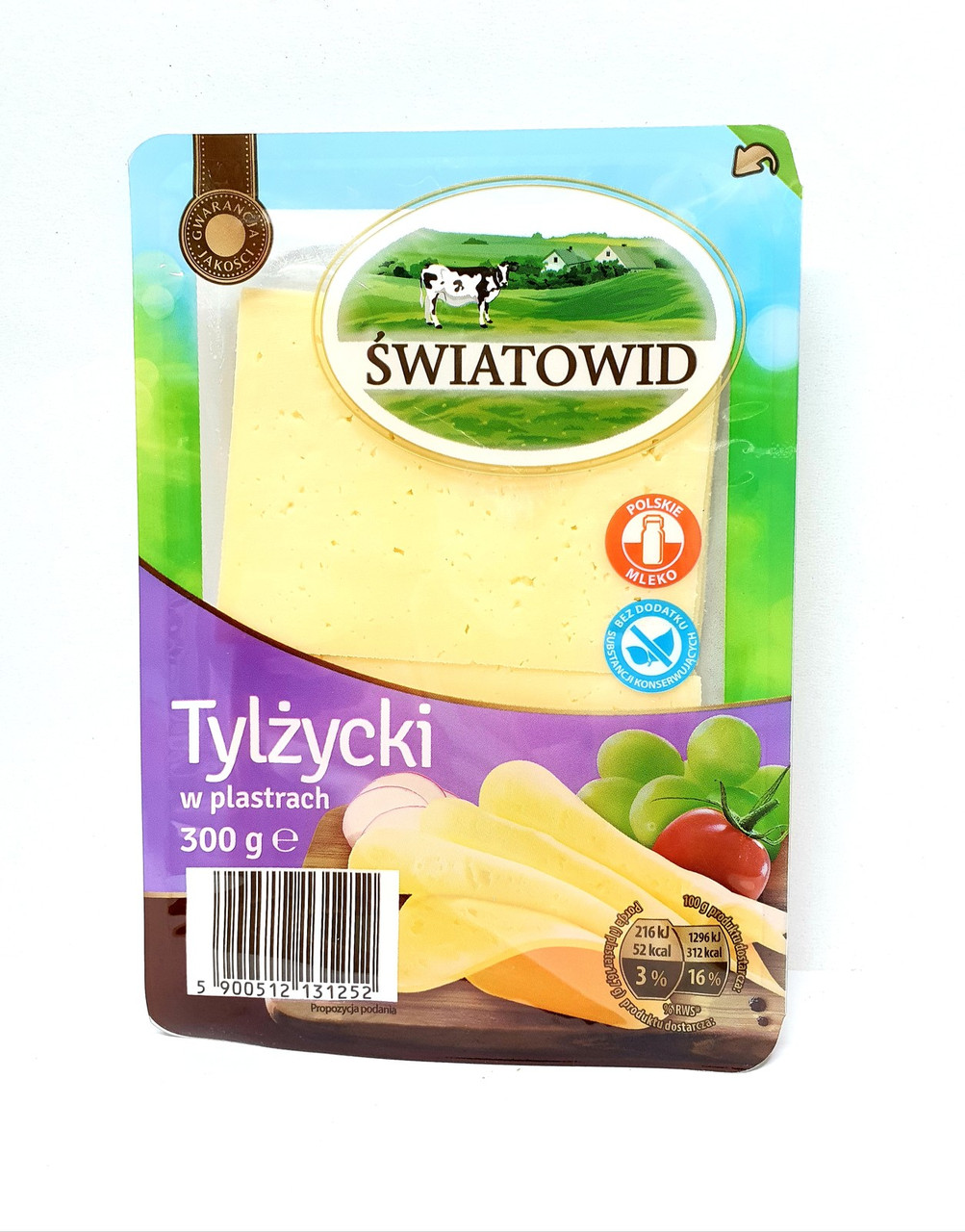 Сир у пластинках Tyllzycki Swiatowid без консервантів 300 г Польща