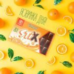 Шоколад молочний STIX зі смаком апельсина 152 г