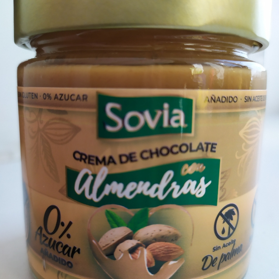 Шоколадний крем (паста) з мигдалем 0% цукру, без глютену і пальмової олії Sovia 200г Іспанія