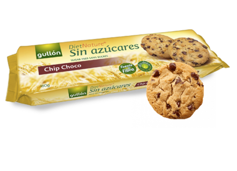 Печиво без цукру зі шматочками шоколаду Gullon Diet Nature Chip Choco Іспанія 150г