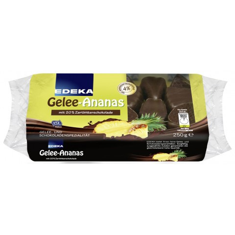 Цукерки шоколадні з ананасом Edeka Gelee Ananas 250г Німеччина