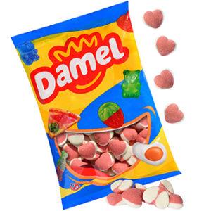 Желейні цукерки без глютену Подвійне серце Damel Strawberry Double heart 1 кг Іспанія
