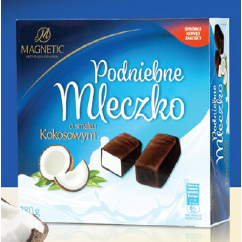 Цукерки пташине молоко з кокосовим смаком Magnetic Podniebne Mleczko 380г