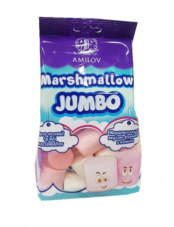 Маршмеллоу JUMBO зі смаком фруктів і ванілі 100г AMILOV