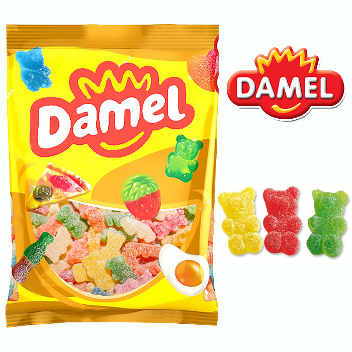 Желейні цукерки без глютену мінімішки цукрові Damel sugar Bear 1 кг Іспанія