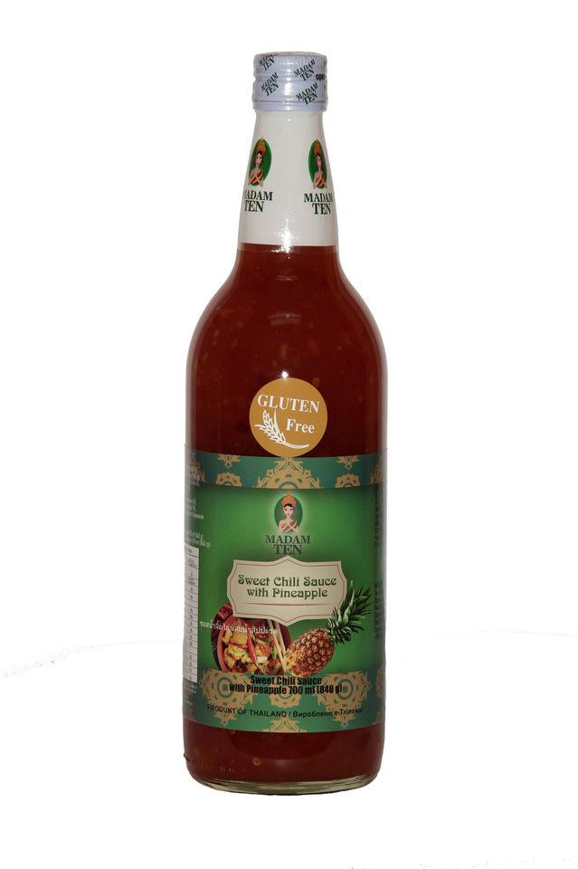 Кисло-солодкий соус без глютену з ананасами Madam Ten 700 мл Таїланд