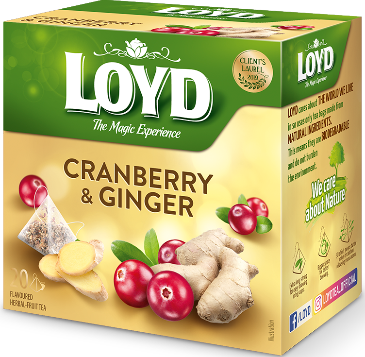 Чай із журавлиною й імбиром Loyd Cranberry&Ginger 20 пірамідок 40 г Польща