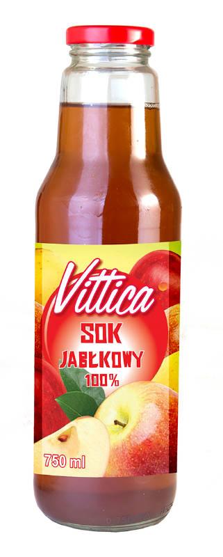 Сік яблучний 100% Vittica Sok Jablkowy Польща 750 мл