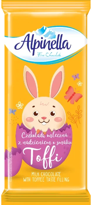 «Шоколад "Alpinella Toffee" (Альпинелла з начинкою тоффі), Польща, 100г