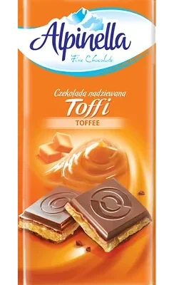 «Шоколад "Alpinella Toffee" (Альпинелла з начинкою тоффі), Польща, 100г