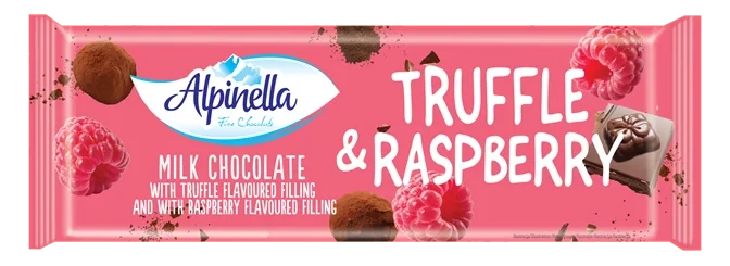 Шоколад Alpinella з трюфелем і малиною 270 г Польща