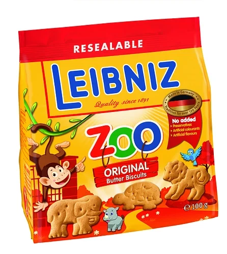 Печиво олійне Зоопарк Bahlsen Leibniz Лейбни Zoo 100 г Німеччина