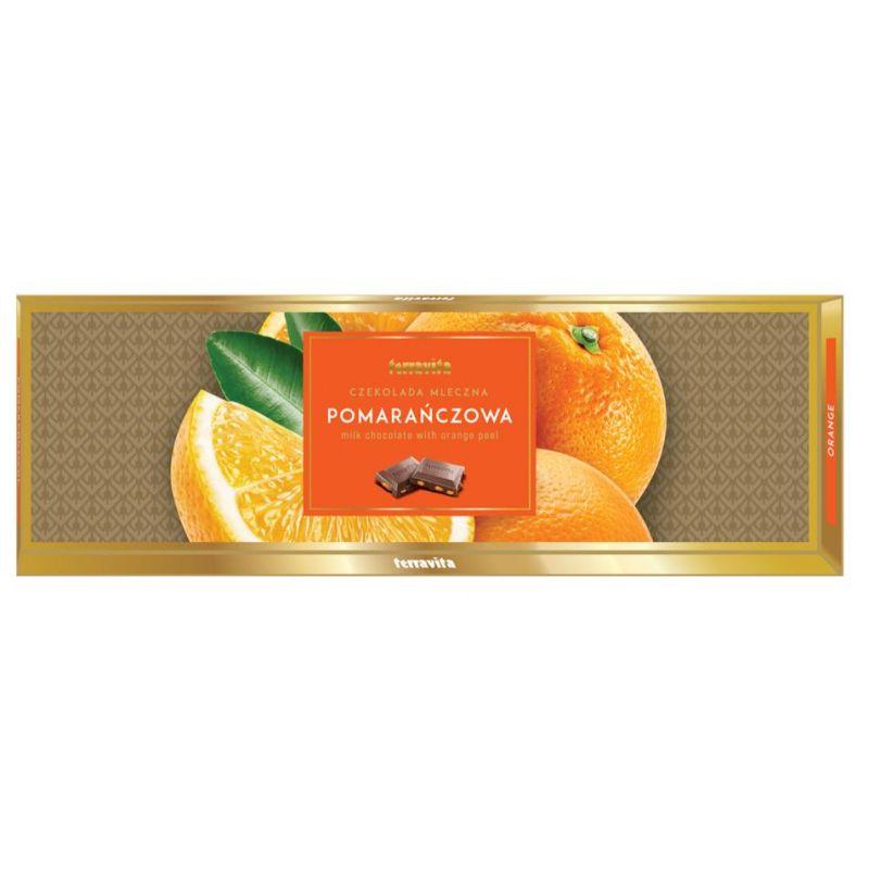Шоколад молочний з апельсином Terravita 250 г Польща