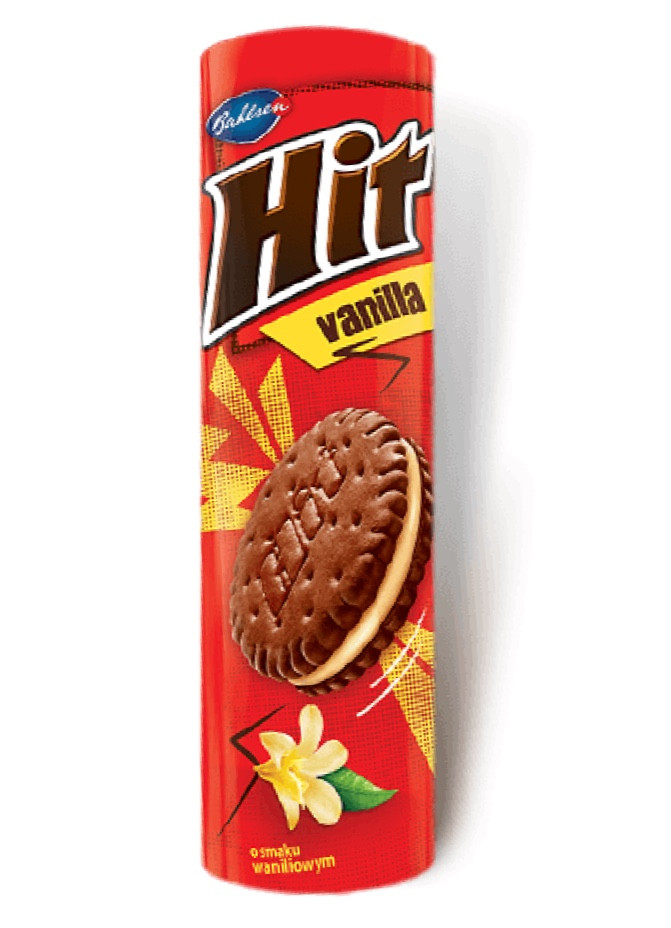 Печиво сендвіч Hit з ванільним кремом Польща 220г