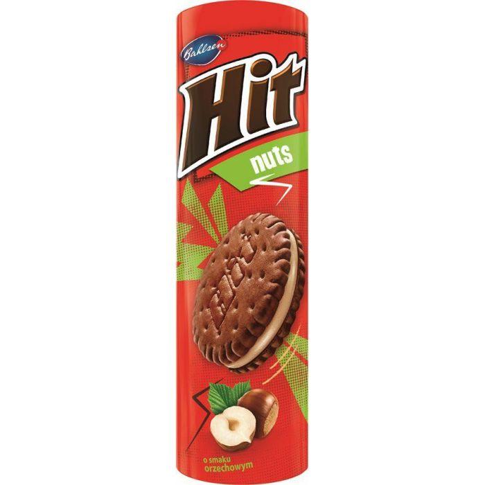 Печиво сендвіч Hit з горіховим кремом Польща 220г