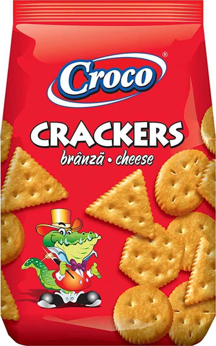 Крекер солоний зі смаком сиру Croco Crackers 100 г Румунія