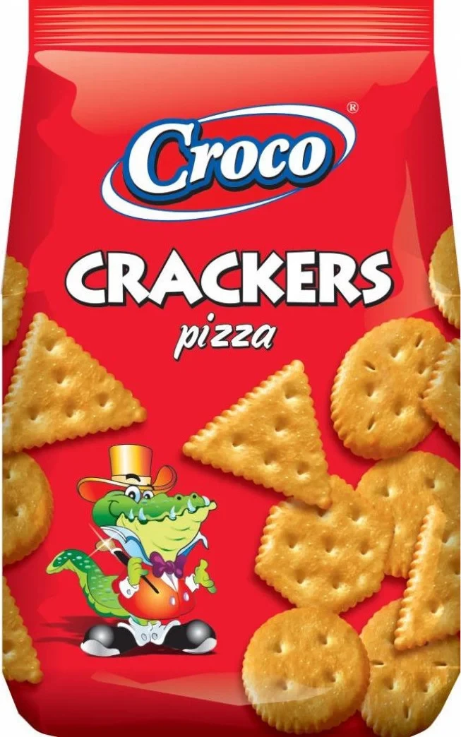 Крекер солоний зі смаком піци Croco Crackers 100 г Румунія