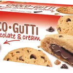 Печиво шоколадною начинкою та шматочками шоколаду  Bogutti Choco Gutti 160г