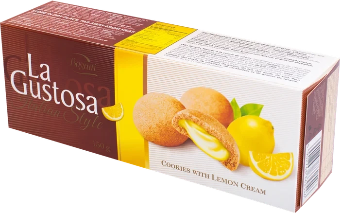 Печиво з лимонною начинкою  Bogutti La Gustosa  150г