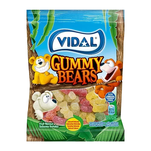 Желейні цукерки Без глютену Ведмедики мармеладні ТМ VIDAL 90 г Іспанія