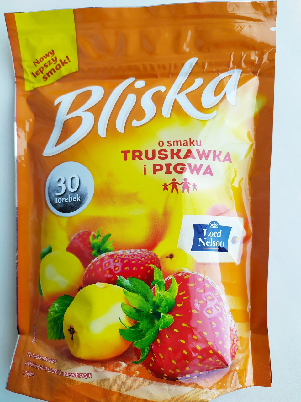 Чай зі смаком полуниці й айви Lord Nelson Bliska 30 пакетів.